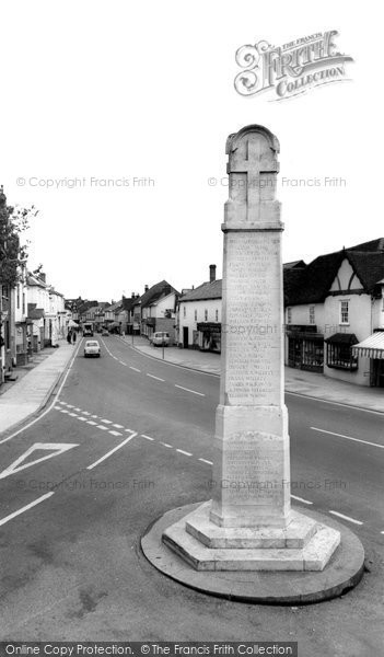 Photo of Great Dunmow, High Street And Memorial c.1965