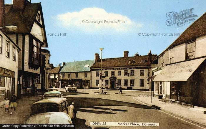 Photo of Great Dunmow, Market Place c.1965