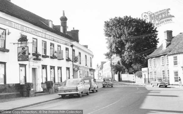 Photo of Great Dunmow, Saracens Head Hotel And Stortford Road c.1960