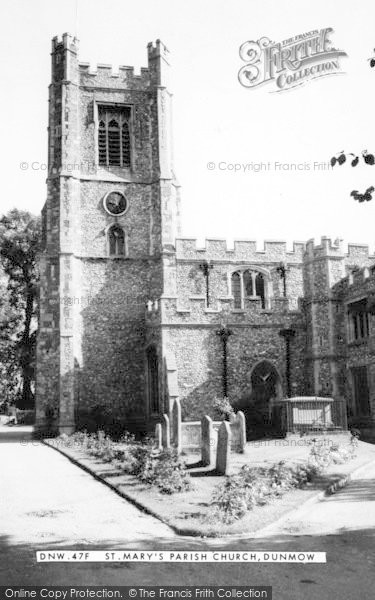 Photo of Great Dunmow, St Mary's Parish Church c.1960