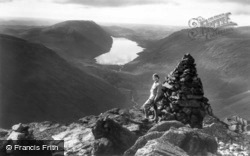 Wasdale From The Westmorland Cairn c.1920, Great Gable