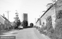 Church And Terrace Houses c.1960, Great Glemham