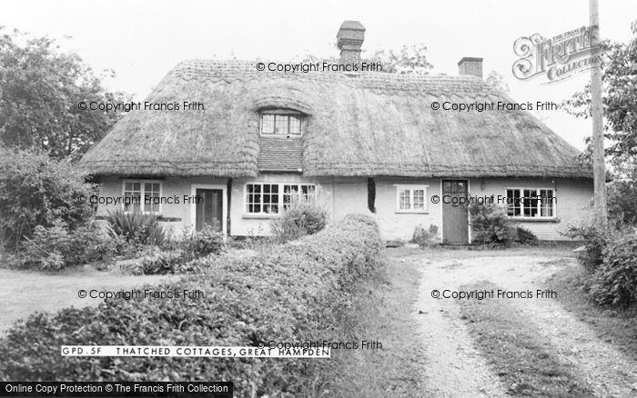 Photo of Great Hampden, The Thatched Cottages c.1955