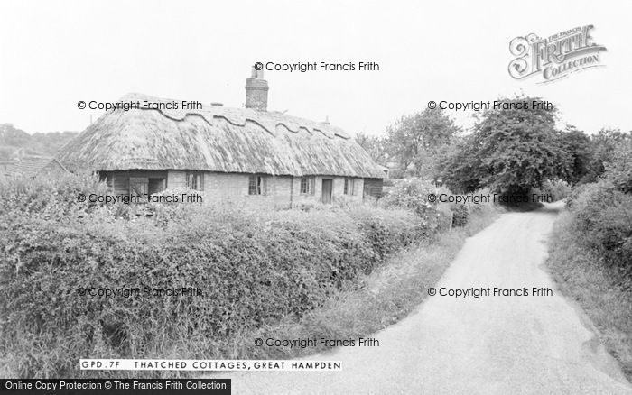Photo of Great Hampden, The Thatched Cottages c.1955