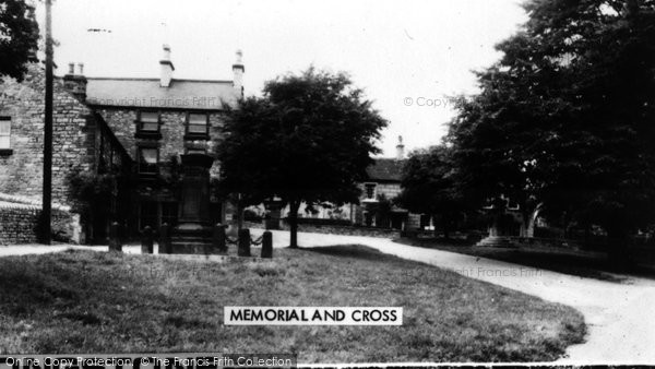 Photo of Great Longstone, Memorial And Cross c.1960