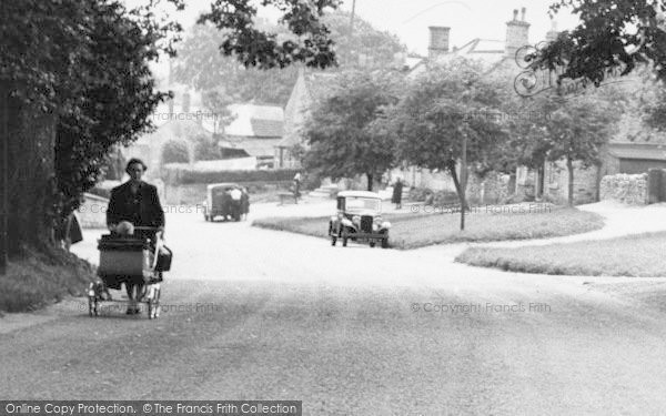 Photo of Great Longstone, Woman Pushing Pram c.1955