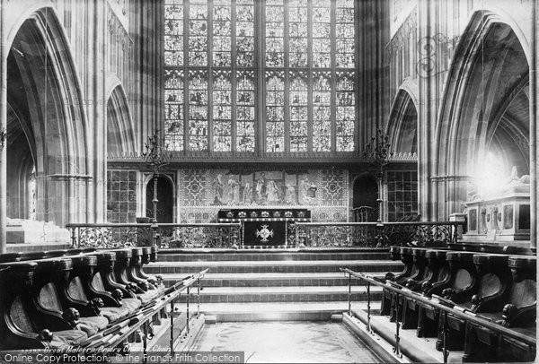 Photo of Great Malvern, Priory Church, Choir And Altar 1893