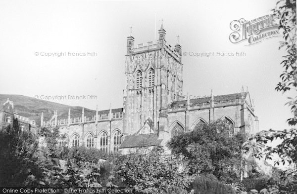 Photo of Great Malvern, Priory Church From Priory Park c.1955