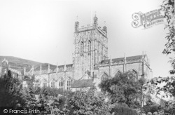Priory Church From Priory Park c.1955, Great Malvern