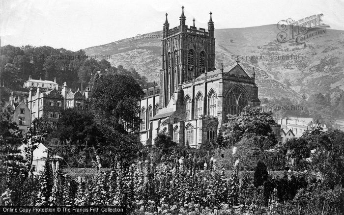 Photo of Great Malvern, Priory Church From Promenade Gardens c.1870