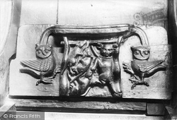 Priory Church, Miserere Seat, Rats Hanging Cat 1907, Great Malvern