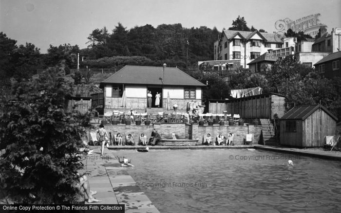 Photo of Great Malvern, The British Camp Hotel, Swimming Pool c.1955