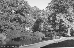 The Lake, Priory Park c.1955, Great Malvern