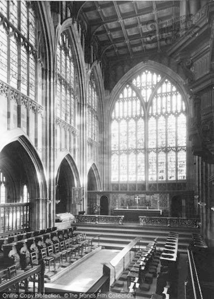 Photo of Great Malvern, The Priory Church, Choir And High Altar c.1955