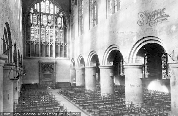 Photo of Great Malvern, The Priory Church, Interior c.1955