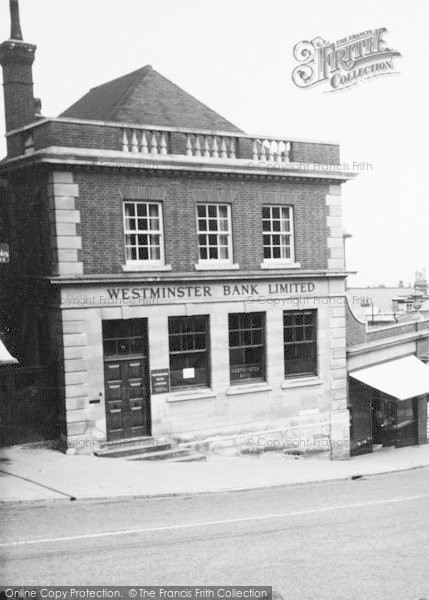 Photo of Great Malvern, Westminster Bank, Church Street c.1955