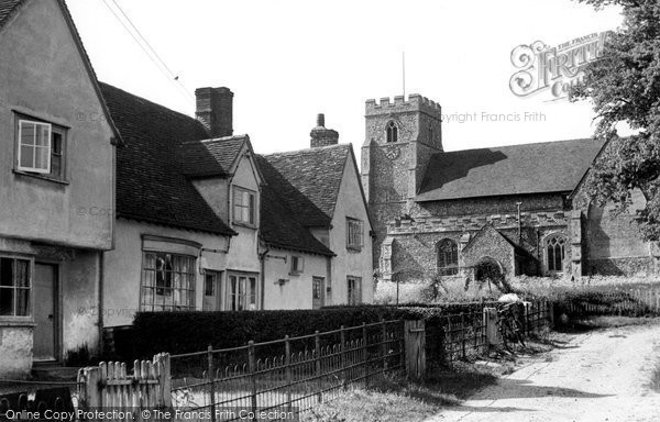 Photo of Great Sampford, Church Corner c.1955