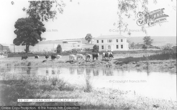 Photo of Great Shefford, Stream And House, East Shefford c.1960