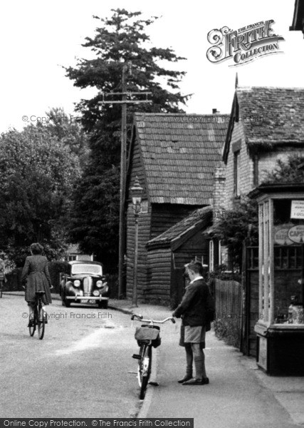 Photo of Great Shelford, Two Boys Talking On Woollards Lane c.1955
