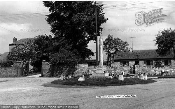 Photo of Great Somerford, The Memorial c.1955