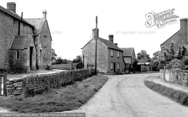 Photo of Great Somerford, the School and Village c1955