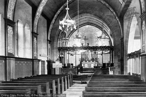 Photo of Great Warley, Parish Church Interior 1906