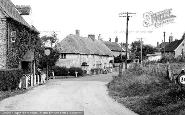 Photo of Great Wishford, Lotmore Cottages And The Royal Oak c.1955
