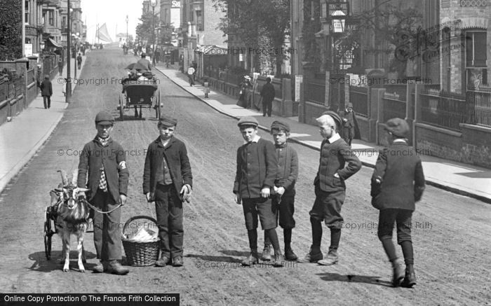 Photo of Great Yarmouth, Boys In Regent Road 1896