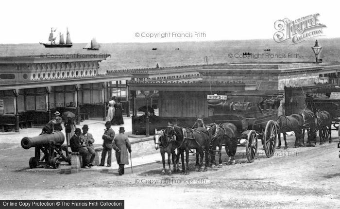 Photo of Great Yarmouth, Carriages At The Jetty 1891