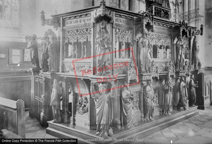 Photo of Great Yarmouth, Church Of St Nicholas, Pulpit 1896