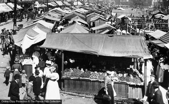 Photo of Great Yarmouth, Fruit Stall, The Market 1908