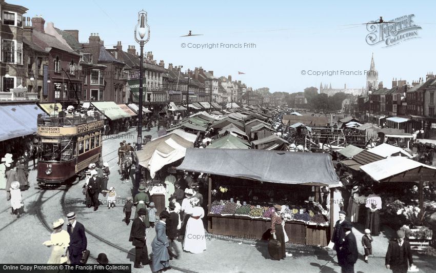 Great Yarmouth, Market Place 1908