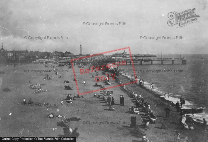 Photo of Great Yarmouth, The Sands From Wellington Pier 1922