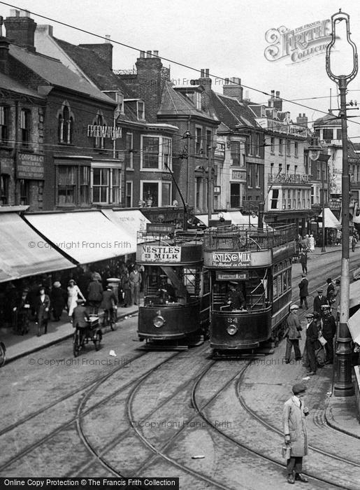 Photo of Great Yarmouth, Trams In The Market Place 1922