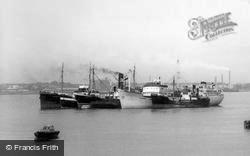 Ships In The Harbour c.1955, Greenhithe
