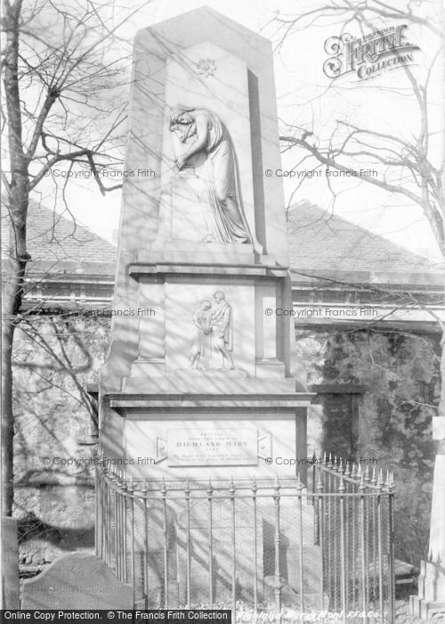 Photo of Greenock, Highland Mary's Monument 1899
