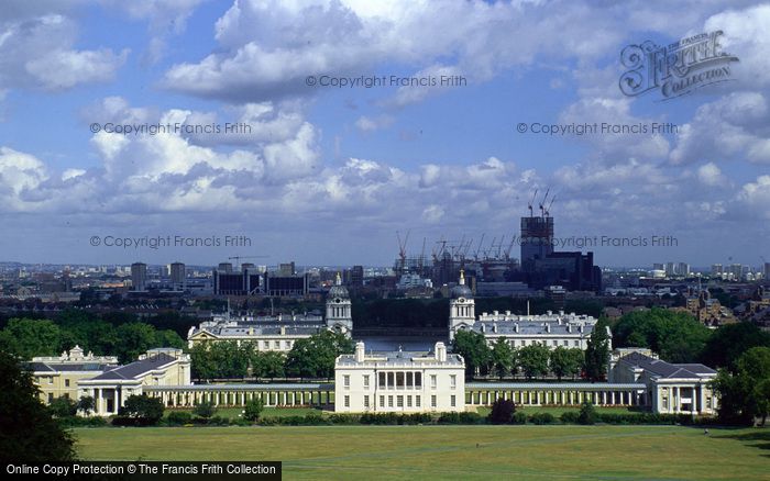 Photo of Greenwich, Looking North To The Isle Of Dogs c.1990