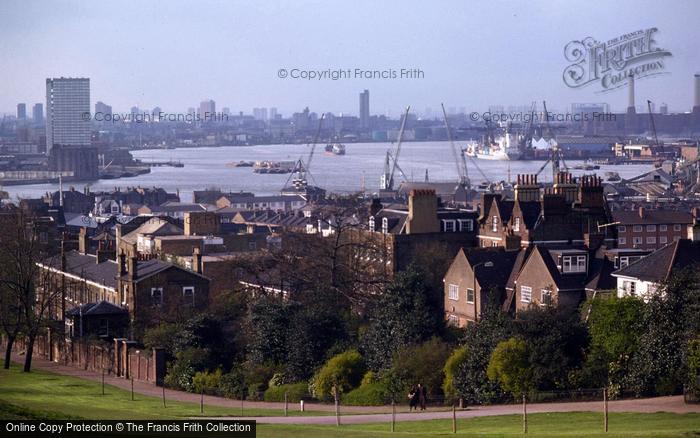 Photo of Greenwich, River Thames And Blackwall Reach From The Park 1979
