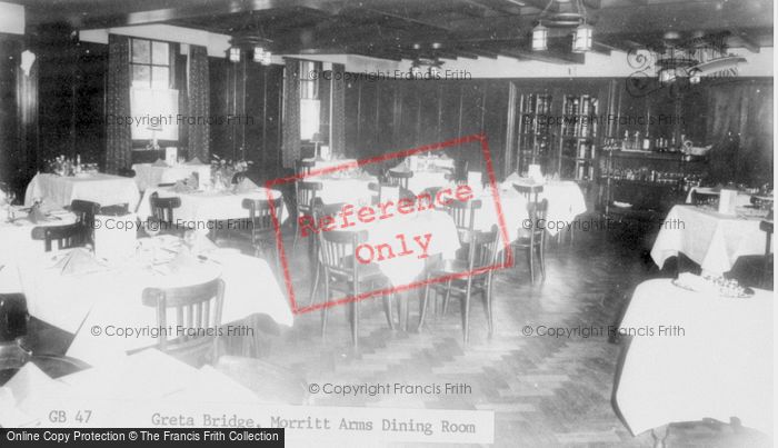 Photo of Greta Bridge, Morritt Arms Hotel, The Dining Room c.1965