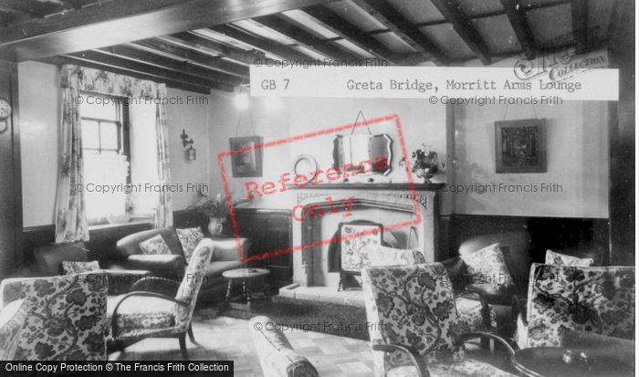 Photo of Greta Bridge, Morritt Arms Hotel, The Lounge c.1955