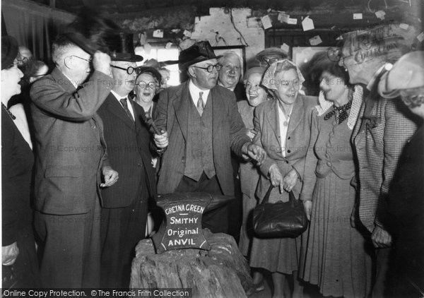 Photo of Gretna Green, A Double Wedding Over The Anvil c.1940