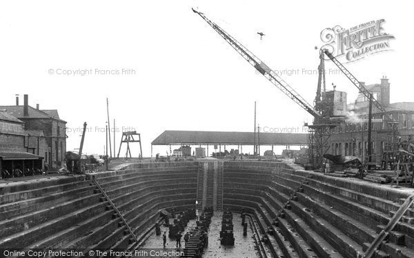 Photo of Grimsby, The Dry Dock c.1955