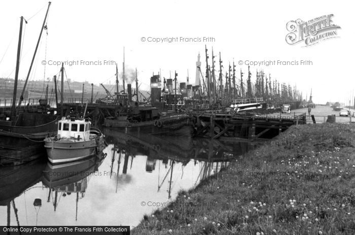 Photo of Grimsby, The Fish Dock, A Forest Of Masts c.1955