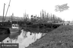 The Fish Dock, A Forest Of Masts c.1955, Grimsby