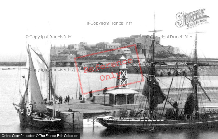 Photo of Guernsey, Brigantine In St Peter Port Harbour c.1870