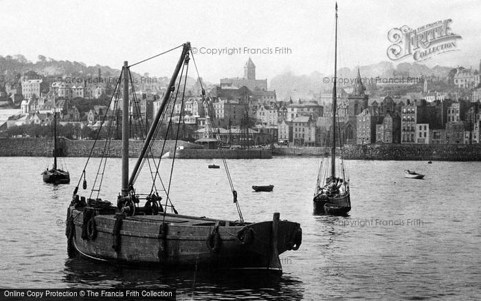 Photo of Guernsey, Fishing Boat In St Peter Port Harbour 1892