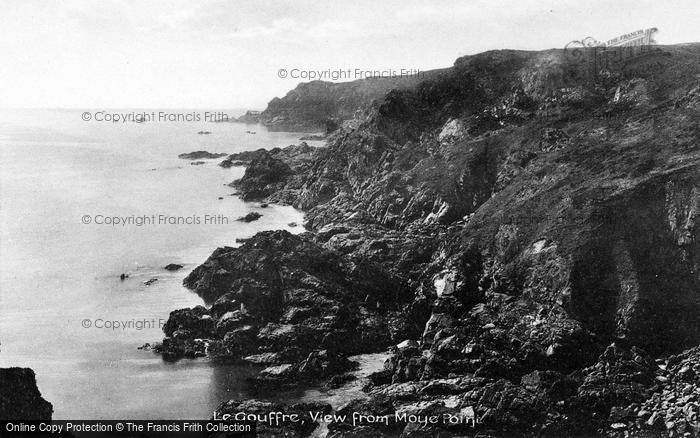 Photo of Guernsey, Le Gouffre, View From Moye Point 1893
