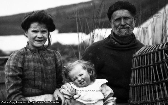 Photo of Guernsey, Lobster Fisherman's Family  c.1900