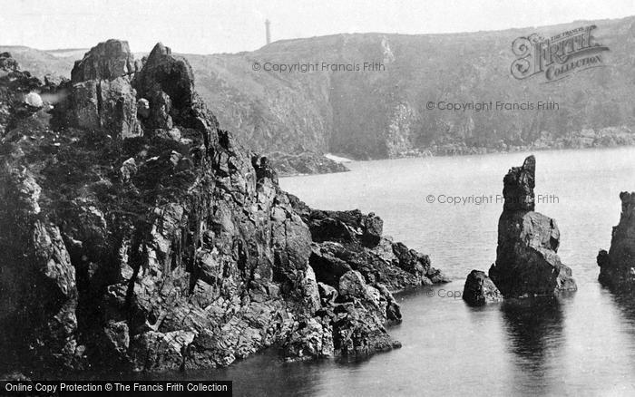 Photo of Guernsey, Moulin Huet Bay, Dog And Lion Rocks 1892