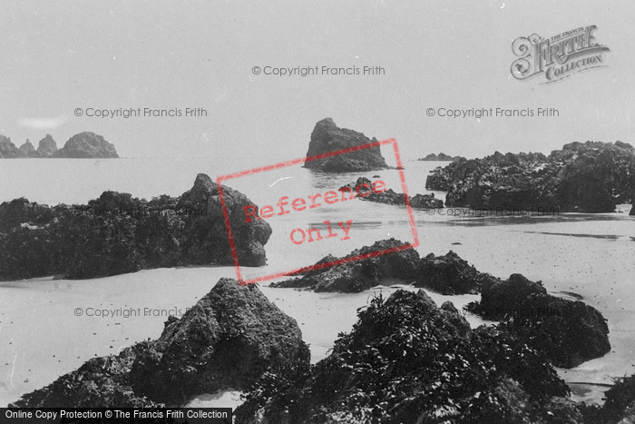 Photo of Guernsey, Moulin Huet Bay, Rocks 1892